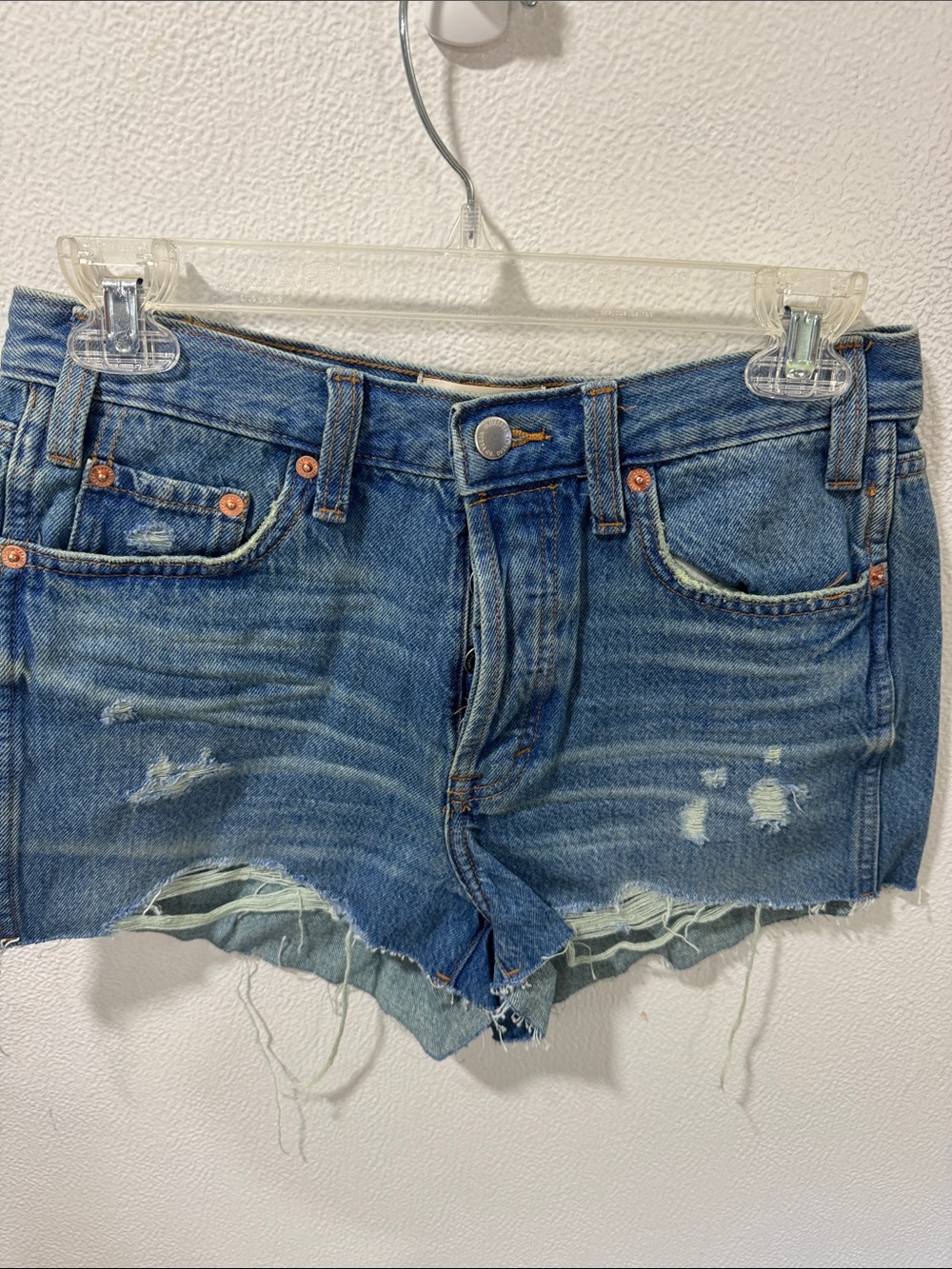 Jean Cutoff Shorts - Blue